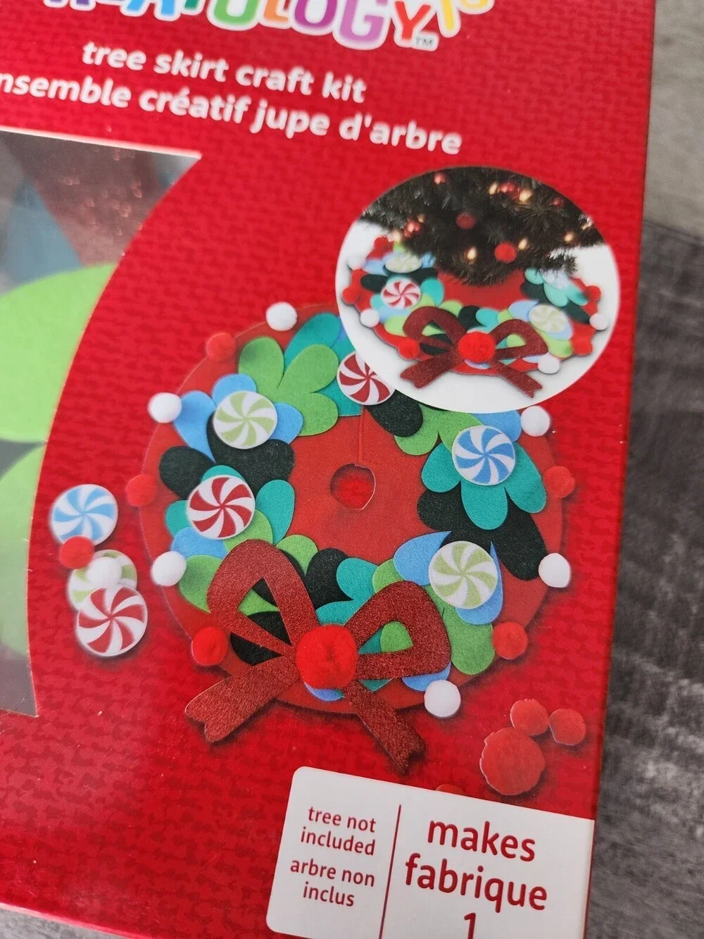 Creatology Christmas Tree Skirt Craft Kit Blue Merry Christmas NEW & Sealed DIY